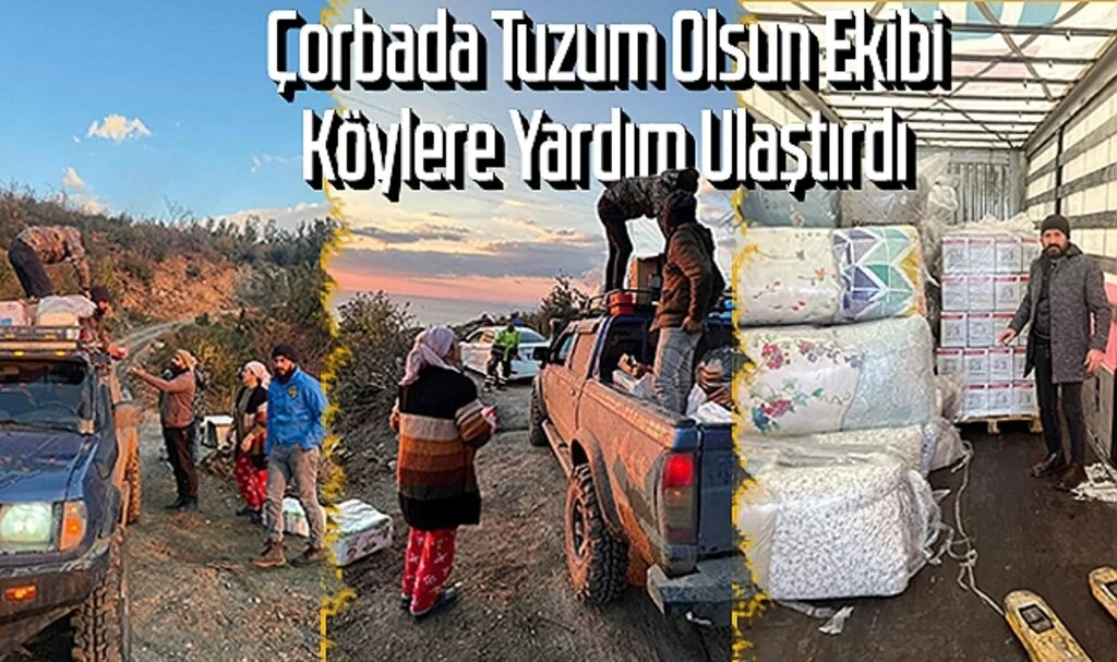 Çorbada Tuzum Olsun Ekibi Köylere Yardım Ulaştırdı