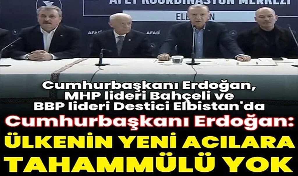Cumhurbaşkanı Erdoğan: (Kentsel dönüşüm) Bu ülkenin yeni acılara tahammülü yok