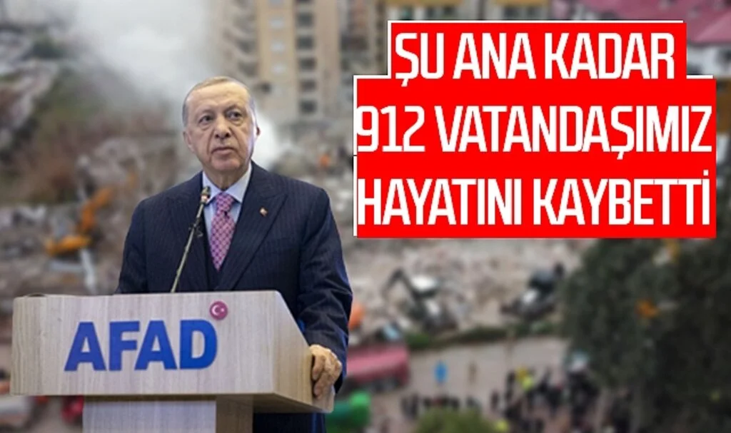 Cumhurbaşkanı Erdoğan: Şu Ana Kadar 912 Vatandaşımız Hayatını Kaybetti