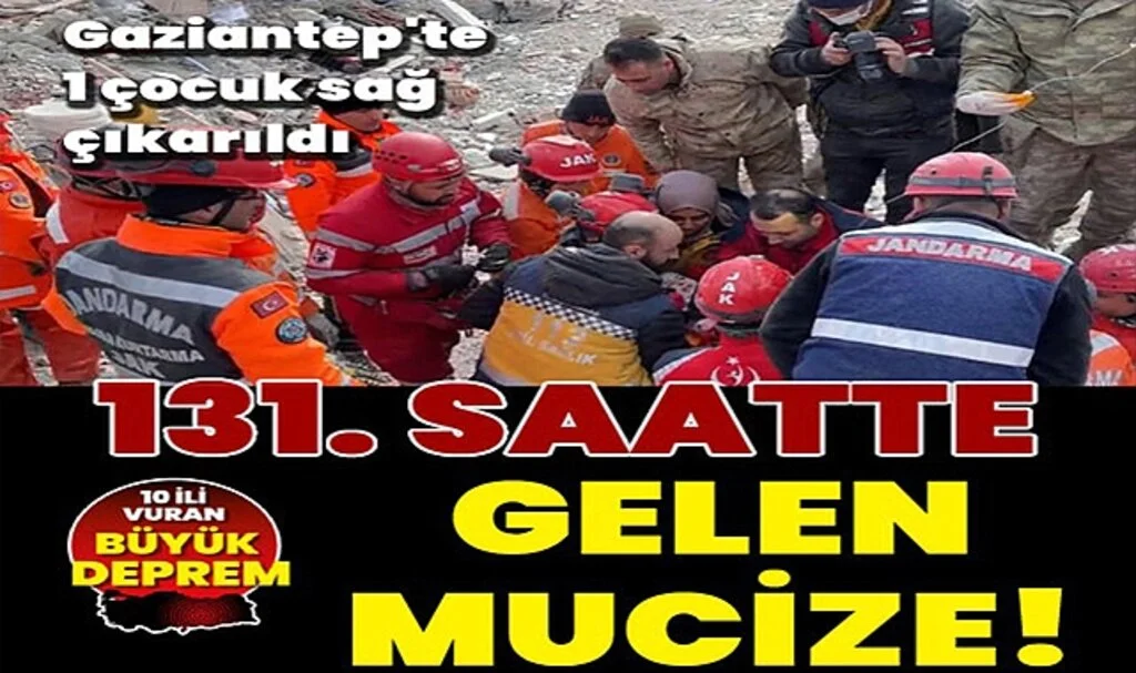 Depremden 131 Saat Sonra Enkaz Bölgelerinden Mucize Kurtuluş 