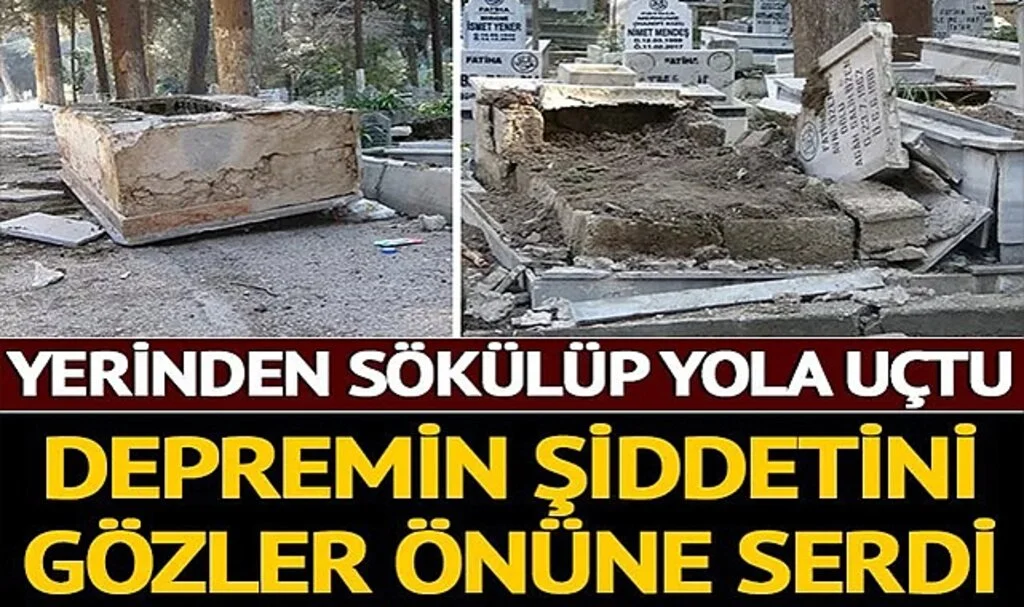 Depremin şiddetini gözler önüne seren görüntü! Hatay'da deprem sonrası mezarlar da yıkıldı