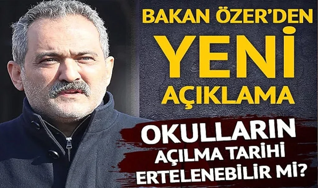 Depremin vurduğu 10 ilimizde okullar ne zaman açılacak? Milli Eğitim Bakanı Özer açıkladı: 1 Mart tarihi ertelenebilir...