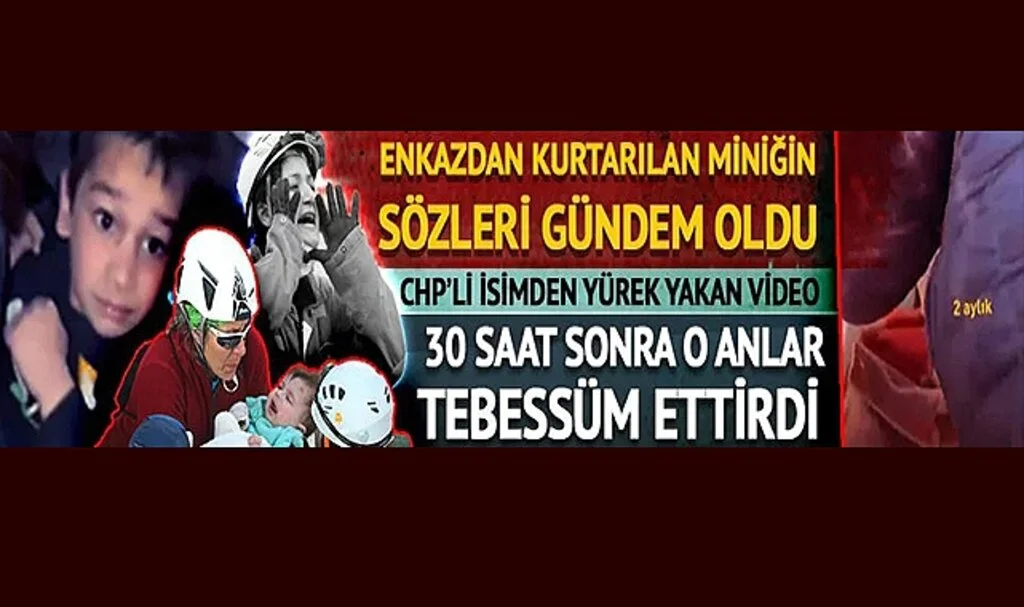 Enkazdan Kurtarılan Miniğin Şaşkın Halleri Gündem Oldu! 