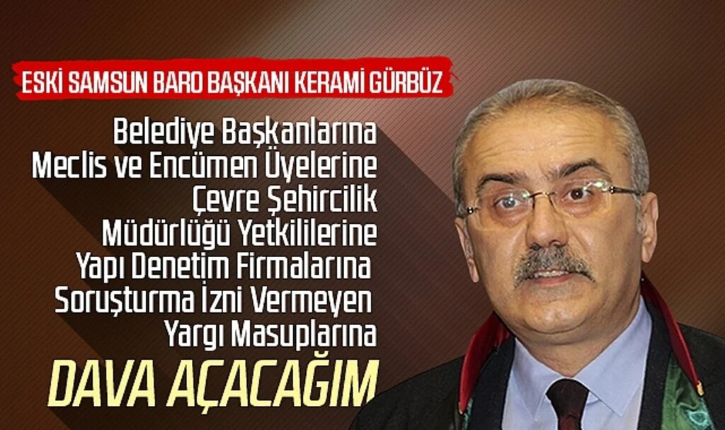 Eski Samsun Baro Başkanı Gürbüz Alenen Duyurdu! Dava açacağım