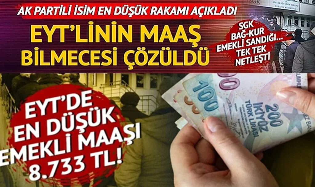 EYT’de en düşük emekli maaşı bilmecesi çözüldü! SGK, Bağ-Kur, Emekli Sandığı… Ortalama aylıklar 8.733 TL!