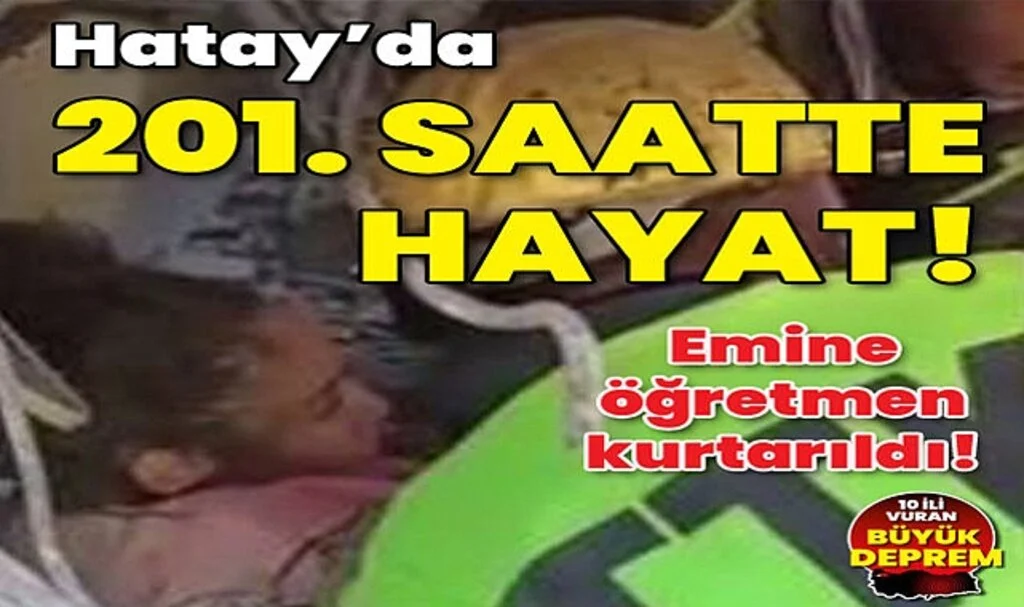 Hatay'da 9. Günde 201. Saatte Mucize!