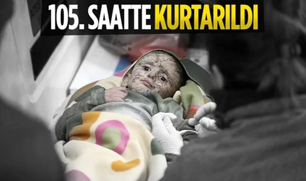 Hatay'da minik bebek ve ağabeyi 105'inci saatte kurtarıldı