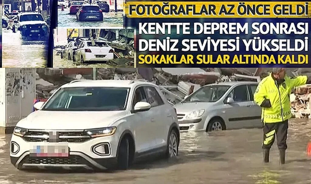Hatay İskenderun'da Depremin Ardından Deniz Seviyesi Yükseldi