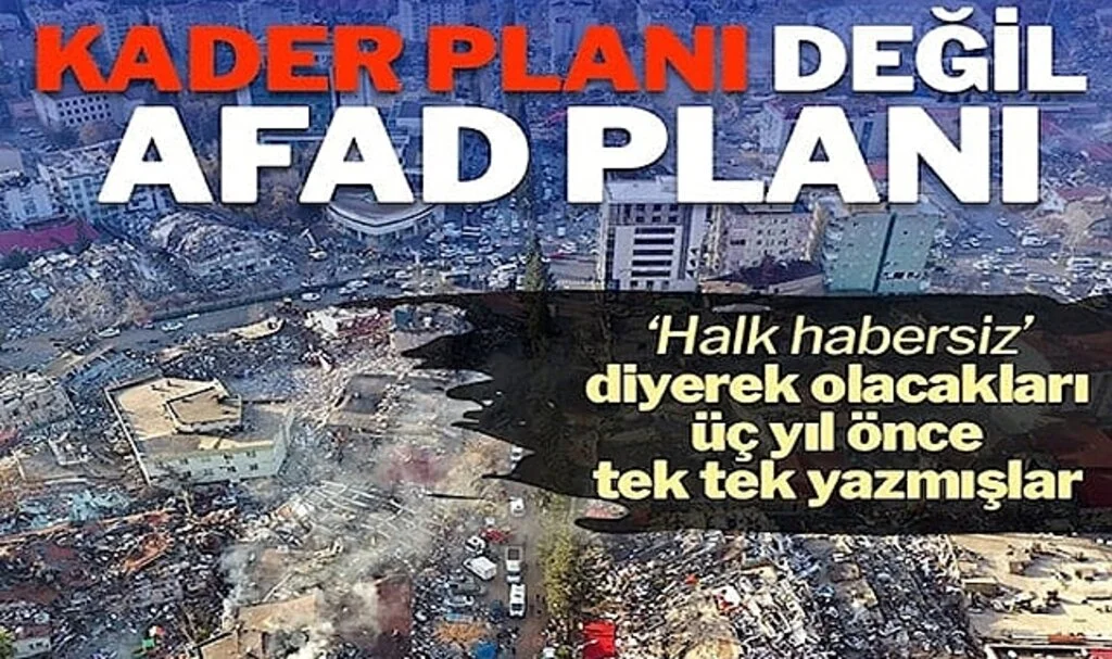 Kader Planı Değil AFAD Planı!