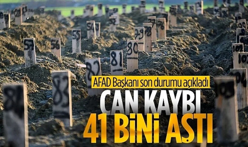 Kahramanmaraş depreminde acı bilanço: 41 bini aştı