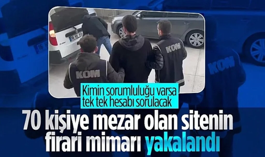 Kahramanmaraş'ta yaptığı bina 70 kişiye mezar olmuştu.. Binanın mimarı Bursa'da yakalandı