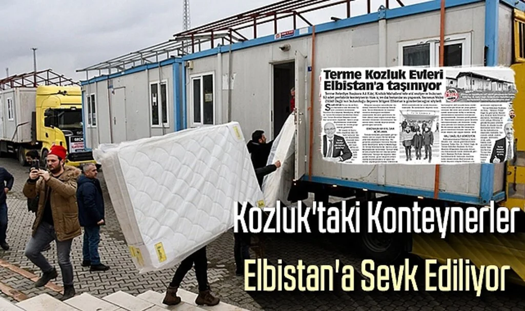 Kozluk'taki Konteynerler Elbistan'a Sevk Ediliyor