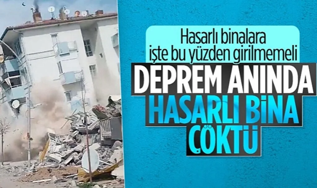 Malatya'da 6 katlı bina depremde yerle bir oldu