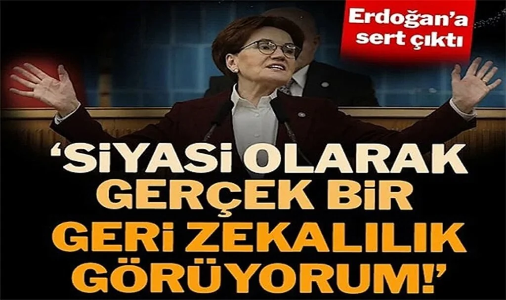 Meral Akşener’den Erdoğan’a Cevabı: Siyasi olarak gerçek bir geri zekalılık görüyorum