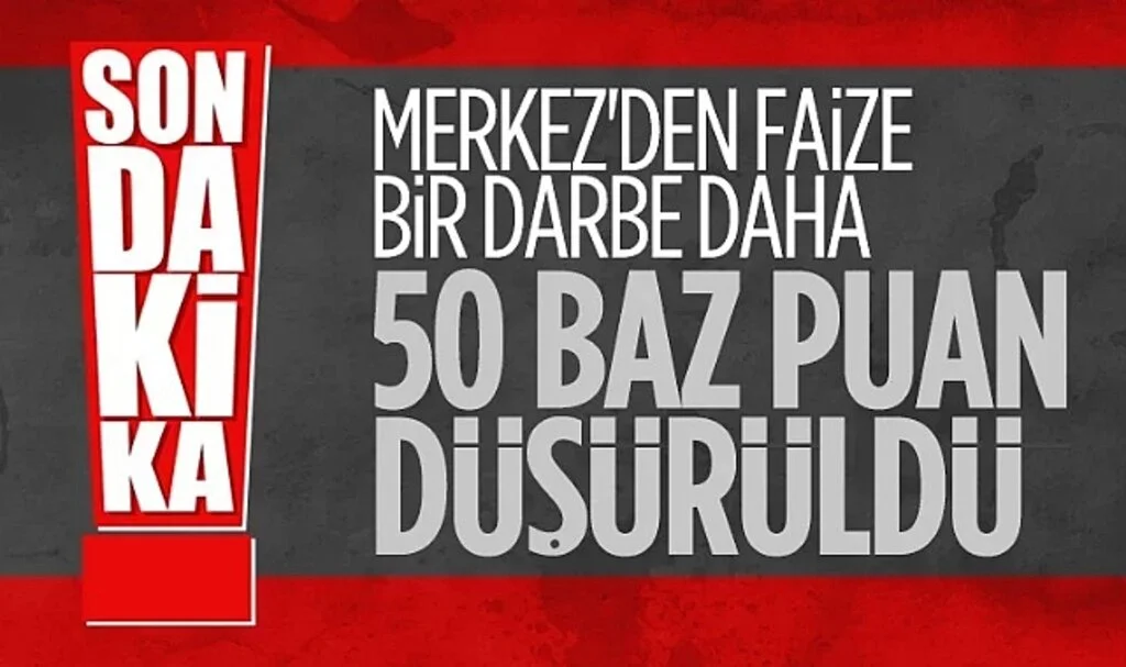 Merkez Bankası politika faizini yüzde 9’dan yüzde 8,5’e indirdi