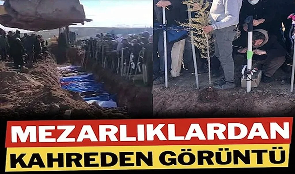 Mezarlıklardan Kahreden Görüntü: Kefen Yok, Battaniyeye Sarılıp Topluca Gömülüyorlar