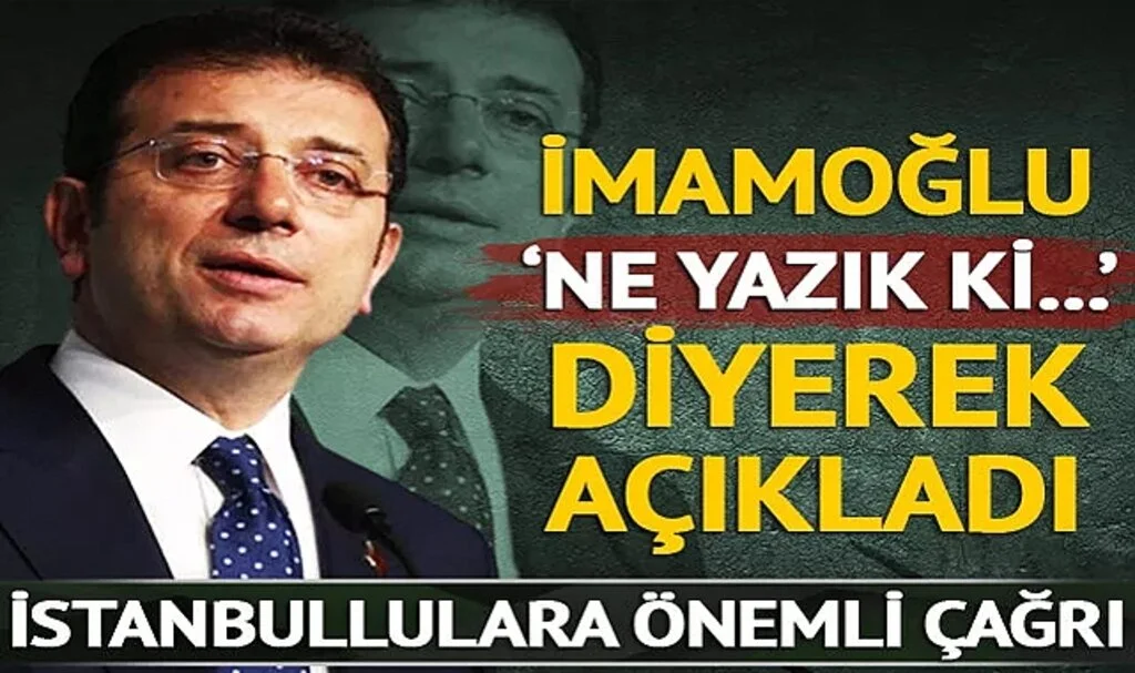 'Ne yazık ki...' diyerek açıkladı! Ekrem İmamoğlu'ndan İstanbullulara önemli çağrı 'İzin verin'