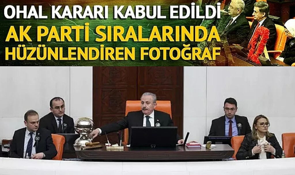OHAL kararı Meclis'te kabul edildi! AK Parti sıralarında hüzünlendiren fotoğraf...