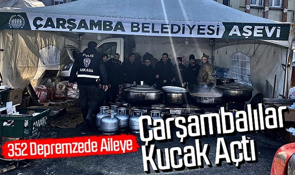 Samsun'da 352 Depremzede Aileye Çarşambalılar Kucak Açtı