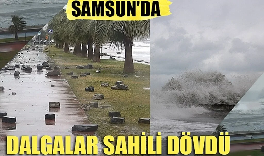 Samsun'da Dalgalar Sahili Dövdü 