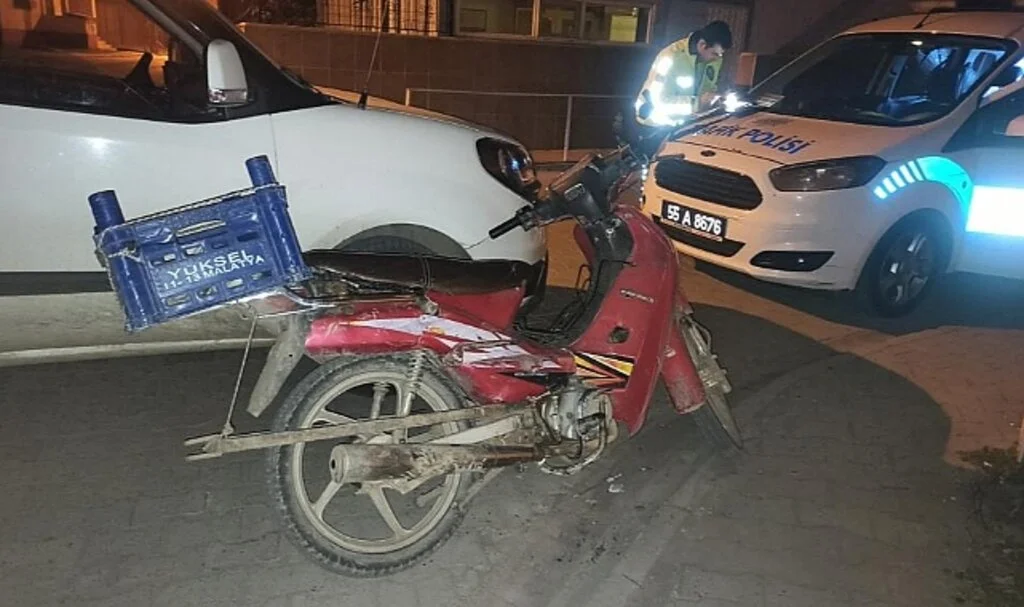 Samsun'da Plakasız Motosiklet Çalıntı Şüphesiyle Otoparka Çekildi