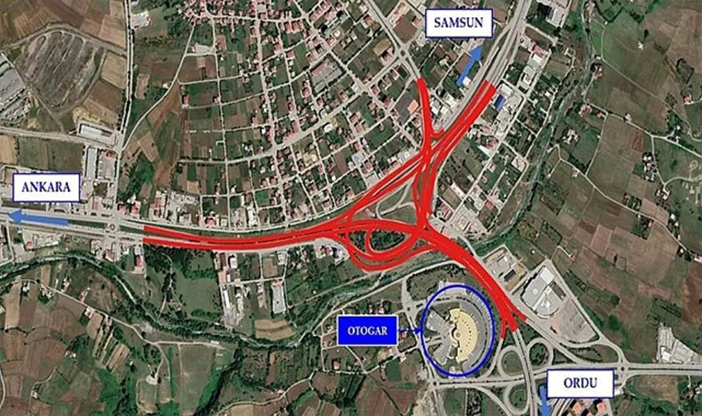 Samsun'da 'Ucube Kavşağa' Revize