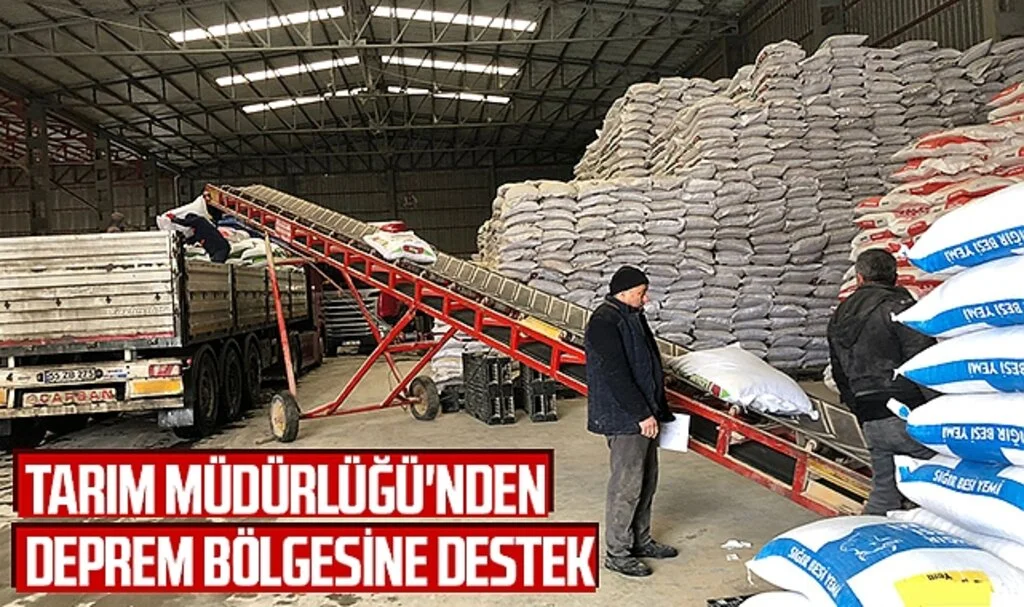 Samsun  Tarım Müdürlüğü'nden Deprem Bölgesine Destek 