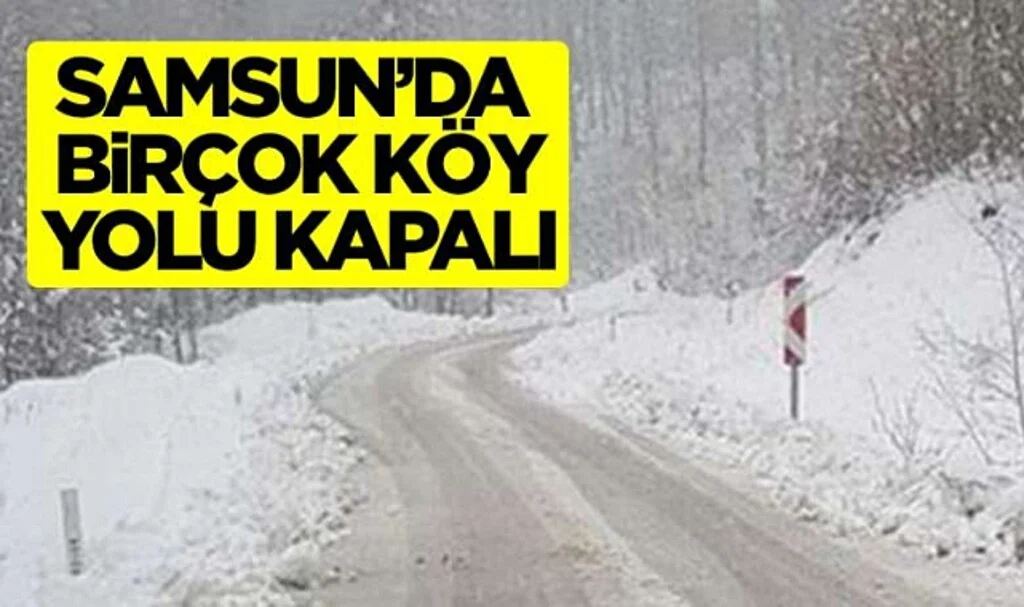 Samsun ve Çevre İllerde Kar Nedeniyle 1035 Köy ve Mahalle Yolu Ulaşıma Kapandı