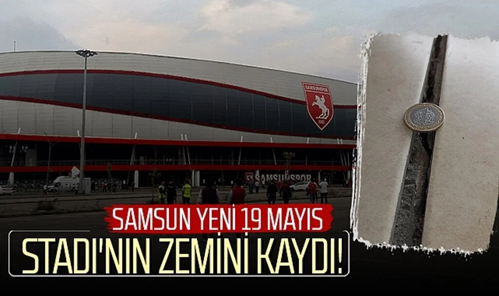 Samsun yeni 19 Mayıs Stadı'nın zemini kaydı!
