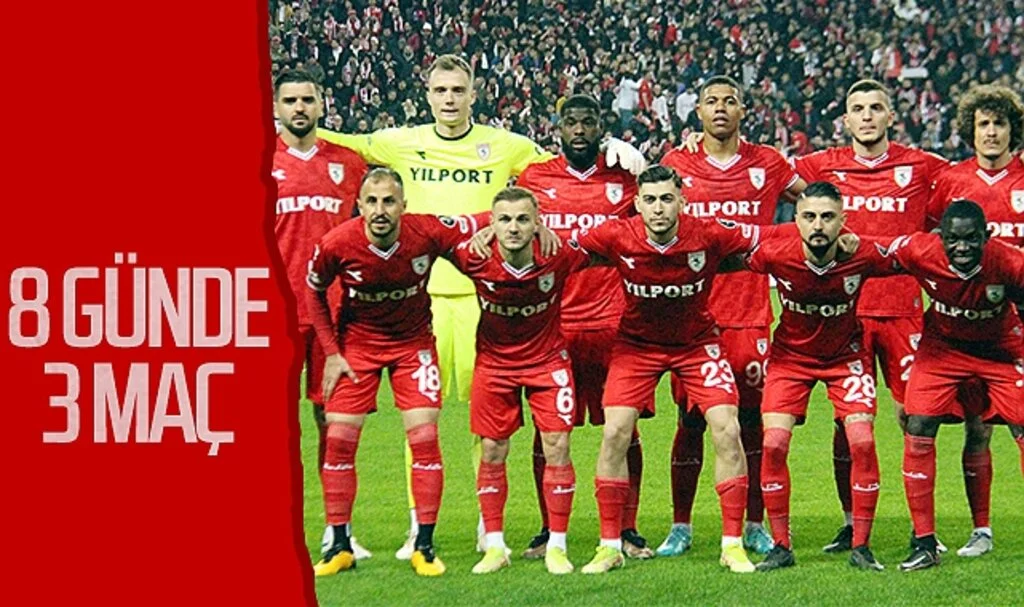 Samsunspor 8 günde 3 maç oynayacak