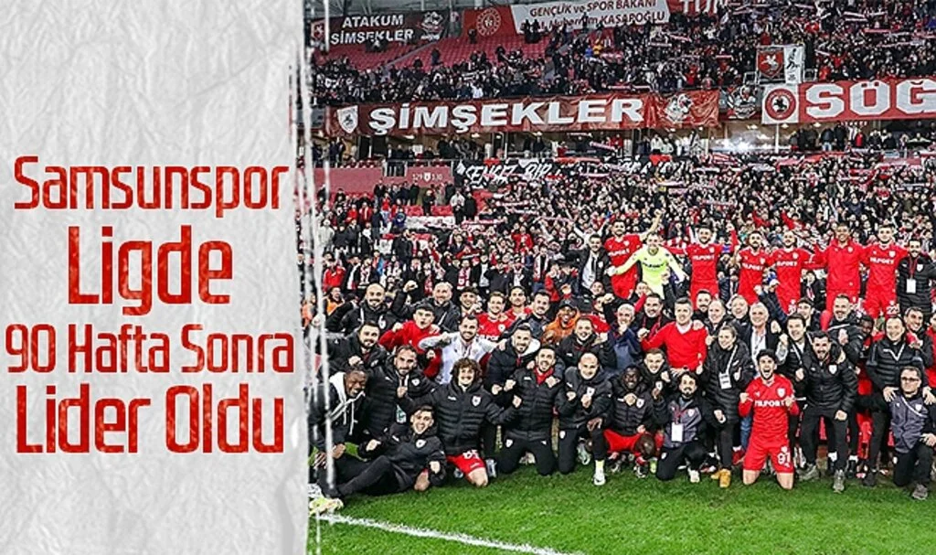 Samsunspor, Ligde 90 Hafta Sonra Lider Oldu