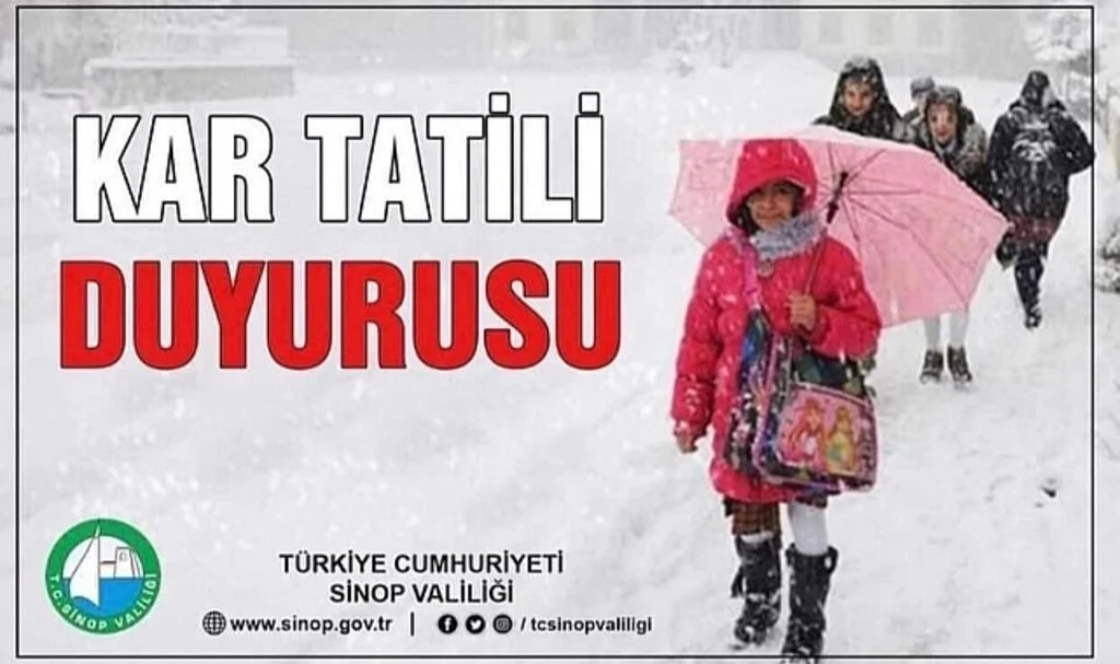 Sinop’ta Taşımalı Eğitime 1 Gün Ara Verildi