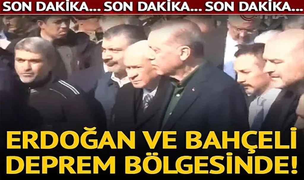 SON DAKİKA | Cumhurbaşkanı Erdoğan ve MHP lideri Bahçeli deprem bölgesinde! İki lider Hatay'da incelemelerde bulundu