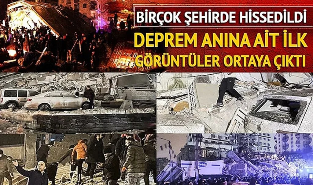 Türkiye, Kahramanmaraş'ta meydana gelen 7,4 büyüklüğündeki deprem ile sarsıldı! İşte olay yerinden gelen ilk fotoğraflar