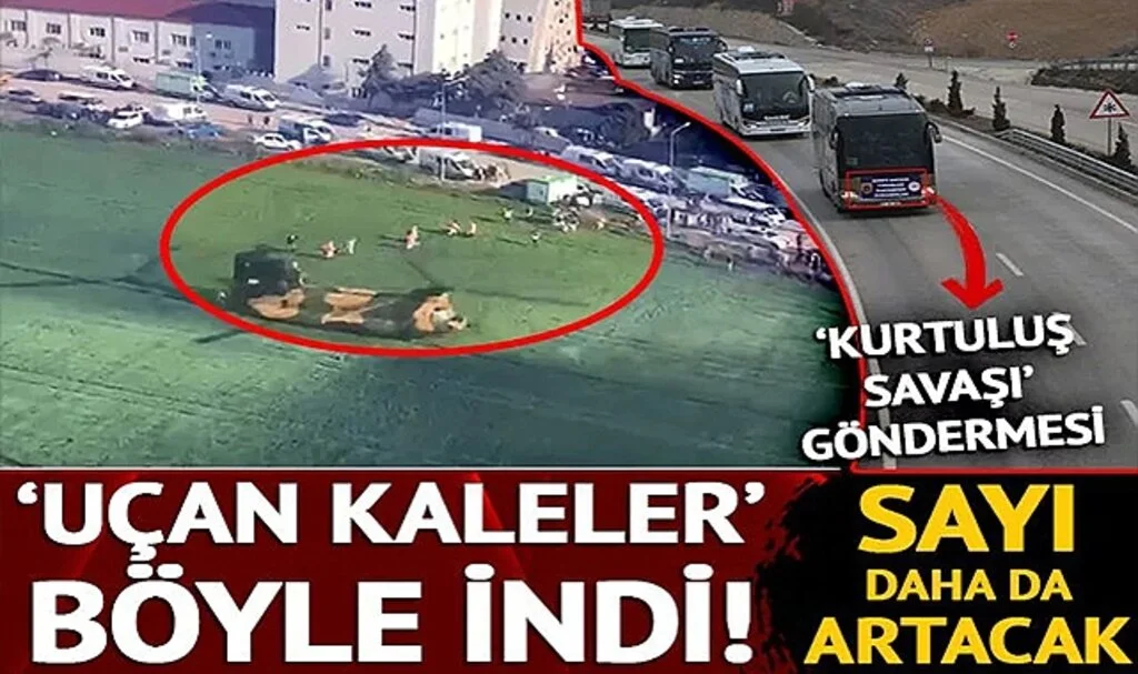 'Uçan kaleler' ve Akıncı TİHA'lar da deprem bölgesinde! 'Şerife Bacı'nın torunları' da yola çıktı: Askerleri taşıyan otobüslerin önüne yazıldı