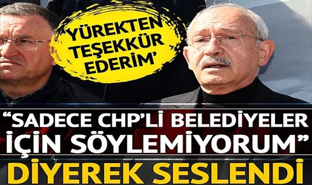 'Yürekten teşekkür ederim' Hatay'da konuşan Kılıçdaroğlu 'Sadece CHP'li belediyeler için söylemiyorum' diyerek böyle seslendi