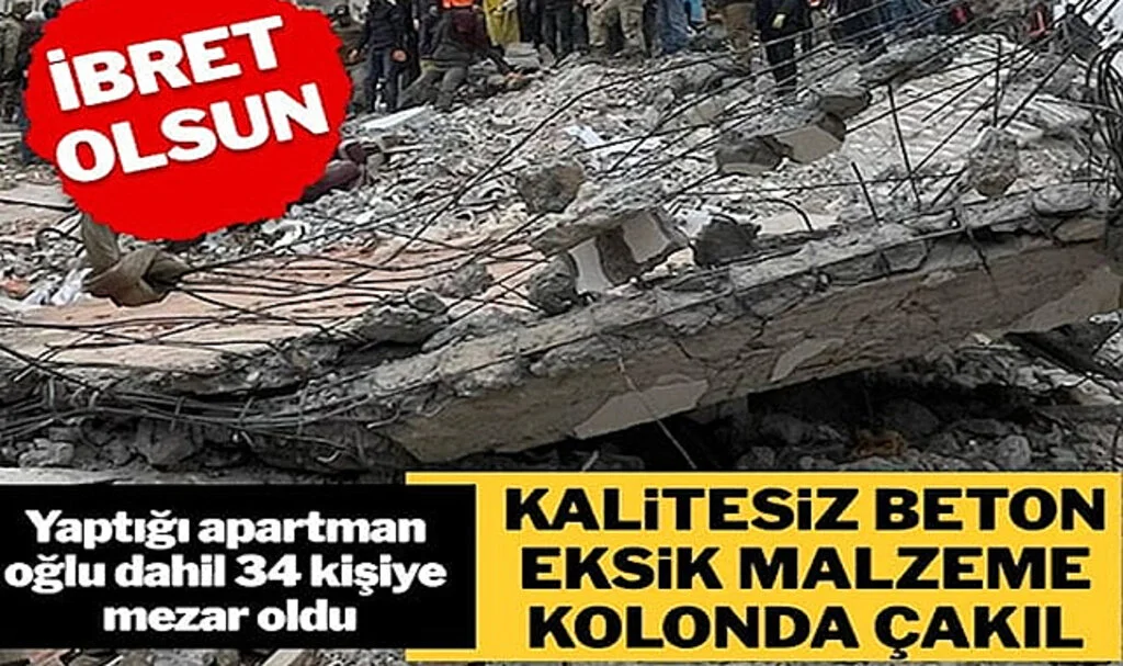 34 Kişiye Mezar Olan Apartmanın Müteahhidi: Oğlum da o binada öldü