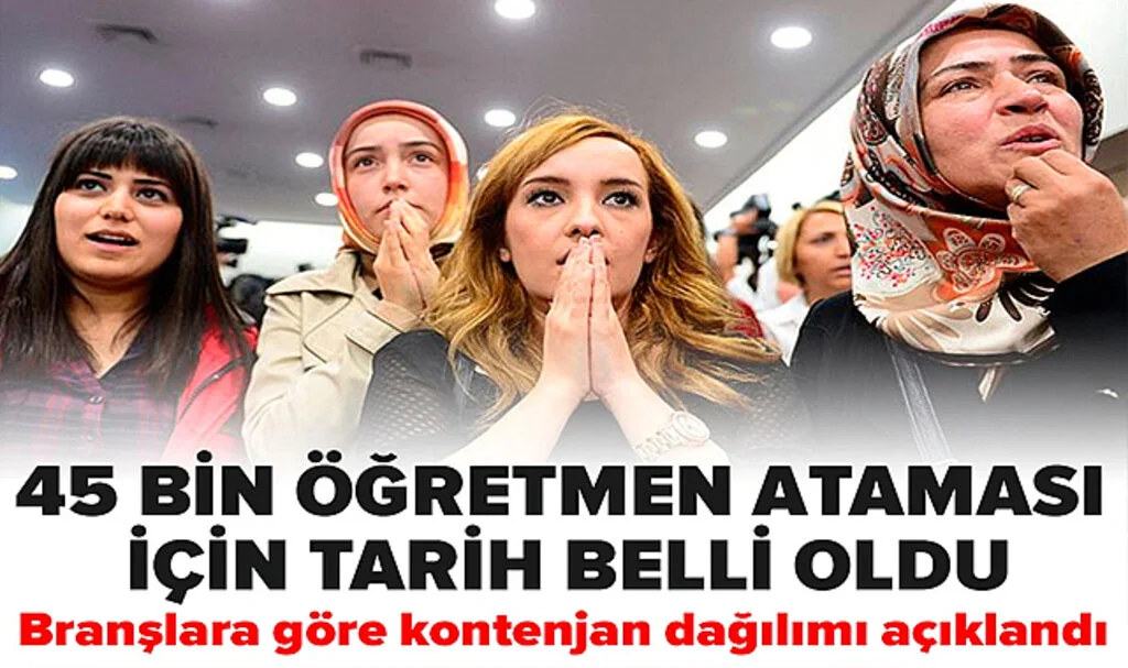 45 Bin Öğretmen Ataması İçin Tarih Belli Oldu: İşte Branş Dağılımı