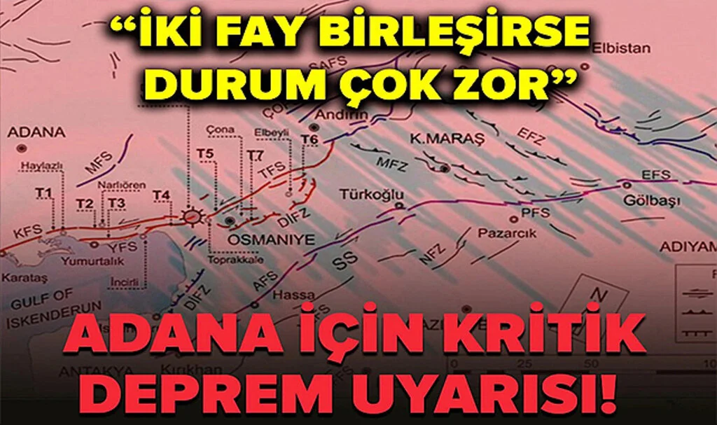 Adana İçin Kritik Deprem Uyarısı! Prof. Dr. Okan Tüysüz: İki Fay Birleşirse Durum Çok Zor