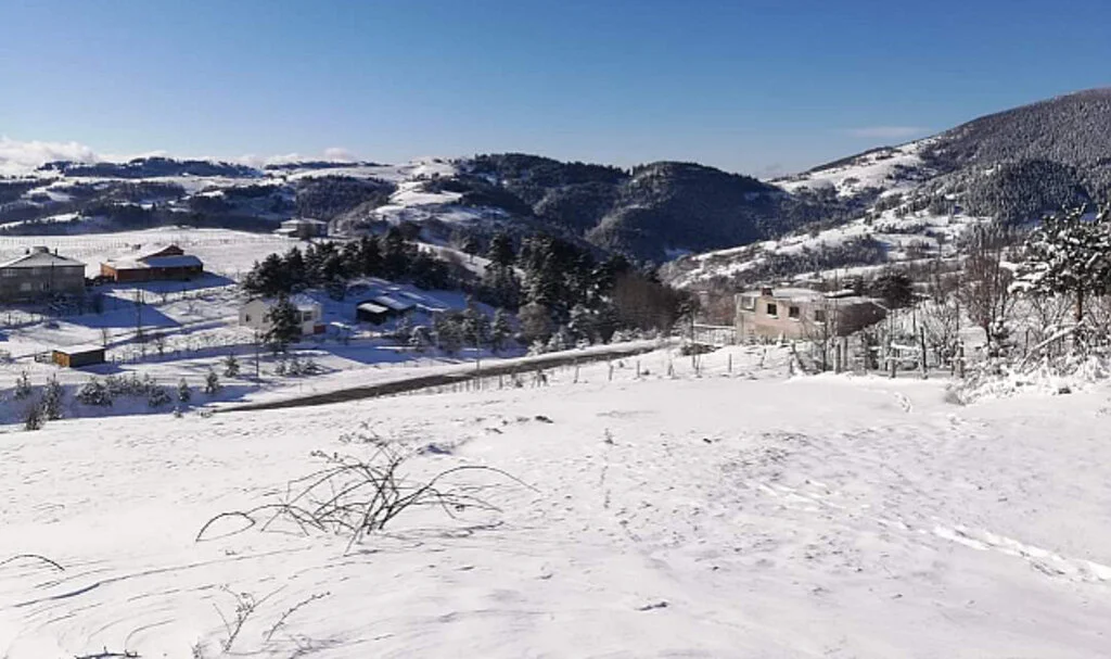 Alaçam'da Kar Yağışı