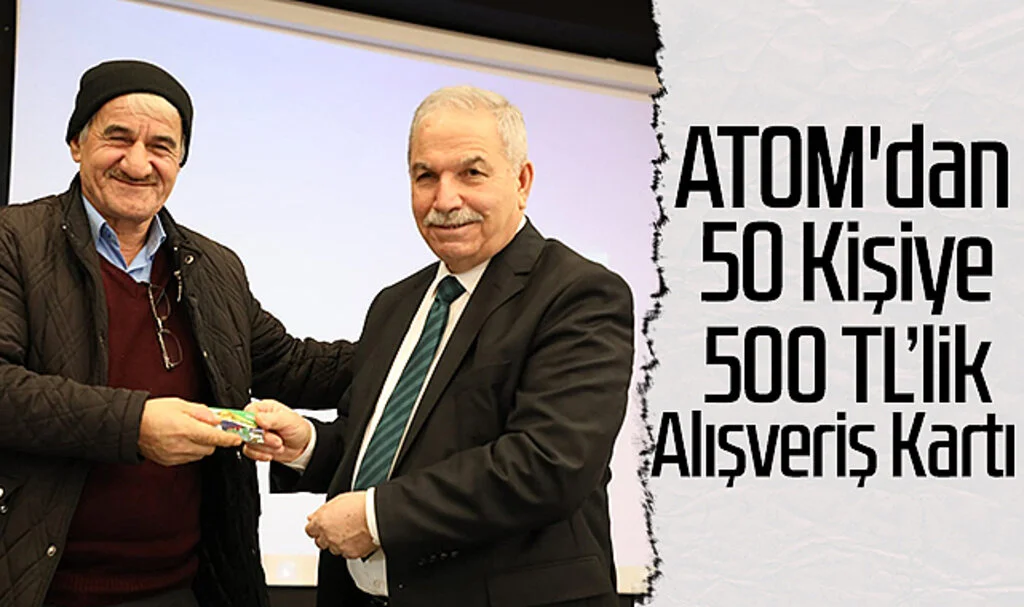 ATOM'dan 50 Kişiye 500 TL'lik Alışveriş Kartı