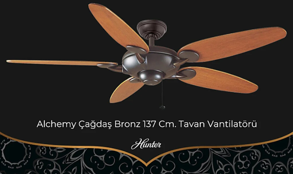 Aydınlatmalı Tavan Vantilatörü İçin Hunter Fan
