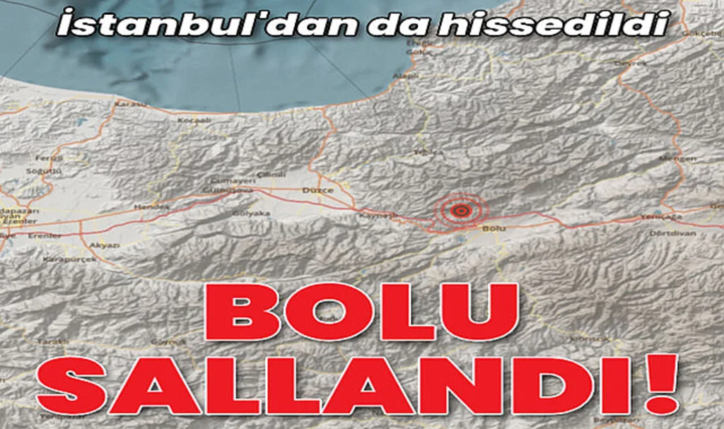 Bolu'da 4.8 Büyüklüğünde Deprem