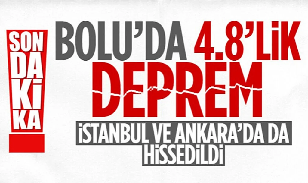 Bolu'da 4.8 Büyüklüğündeki Deprem İstanbul'da da Hissedildi