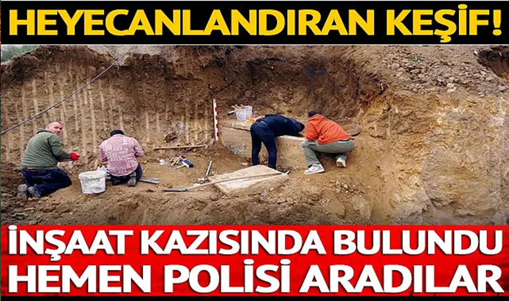 Bursa'da heyecanlandıran keşif: İnşaat kazısında tarihi lahit bulundu! Hemen çalışmayı durdurup polisi aradılar