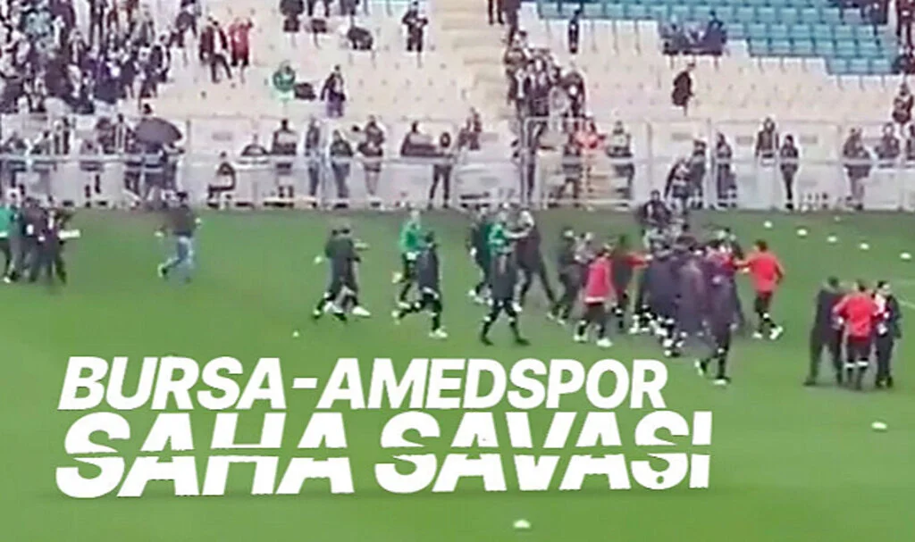 Bursaspor - Amedspor Maçı Öncesinde Futbolcular Kavga Etti