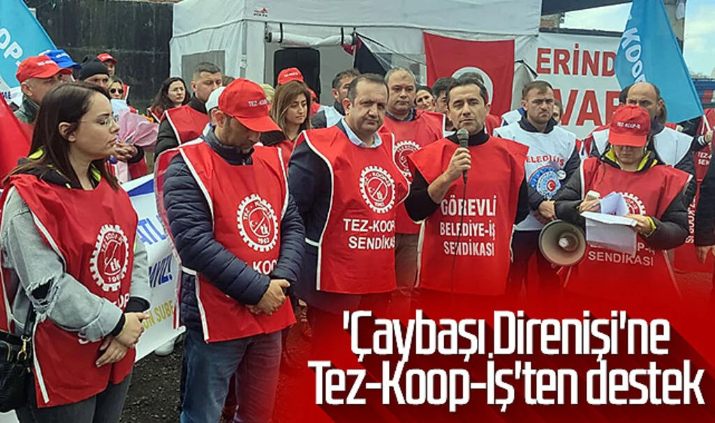 'Çaybaşı Direnişi'ne Tez-Koop-İş'ten destek