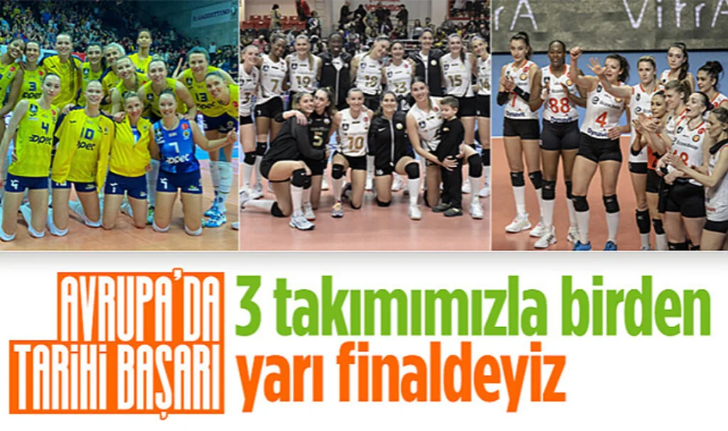 CEV Şampiyonlar Ligi Yarı Finalinde 3 Temsilcimiz Birden Yer Alacak