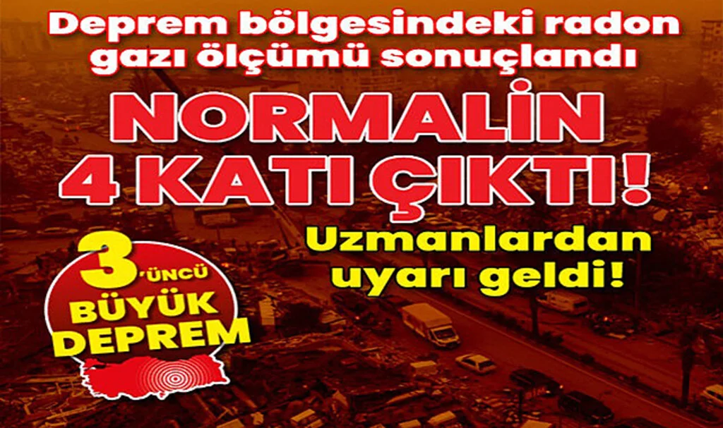 Depremlerin Ardından Kahramanmaraş'ta Normalin 4 Katı Radon Gazı Ortaya Çıktı