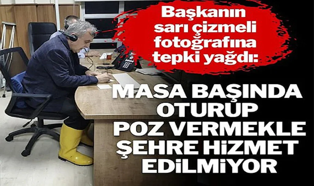 Felaket ‘Geliyorum’ Dedi, AK Parti’li Başkanın Sarı Çizmeli Fotoğrafına Tepki Yağdı
